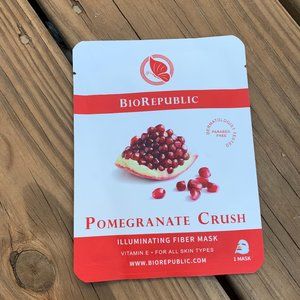 BioRepublic Skincare Illuminating Fiber Face Mask Sheet in Pomegranate Crush